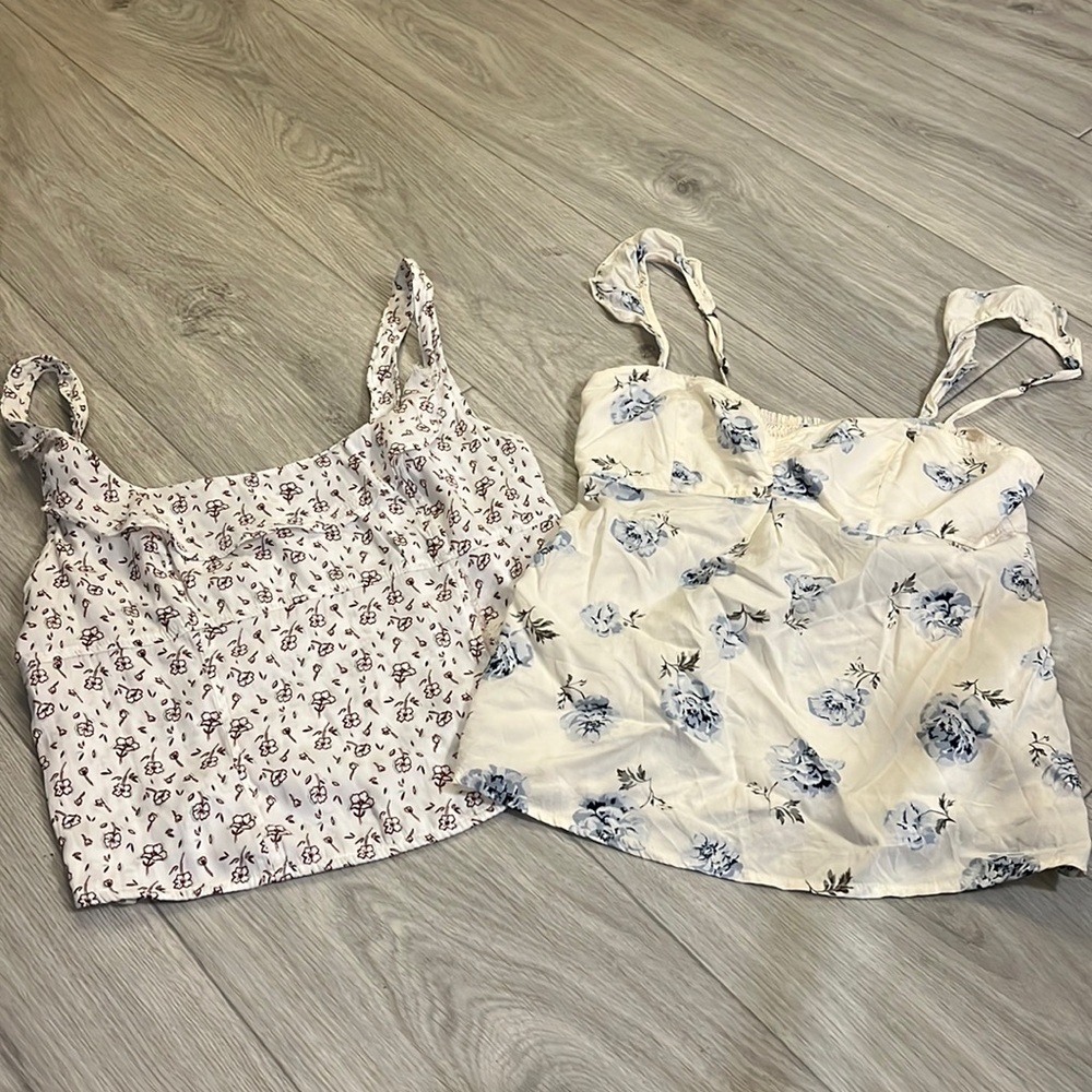 Two spaghetti tops L: Free People R: Abercrombie